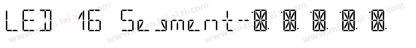 LED 16 Segment字体转换